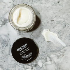 Baxter of California texture close-up displaying smooth cream consistency for even distribution benefit no clumps