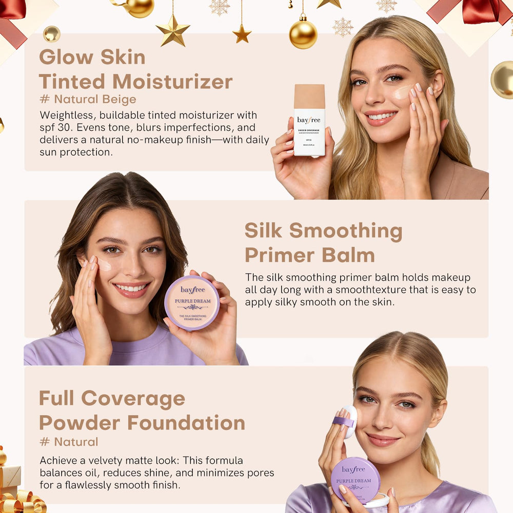 bayfree glow balm swipe on cheek highlighting natural radiance boost