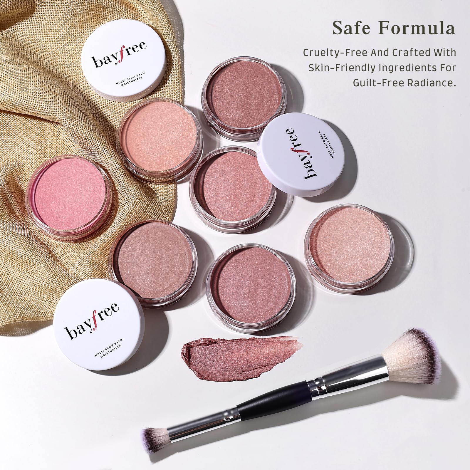 bayfree in a makeup bag lifestyle shot showing convenience for on-the-go