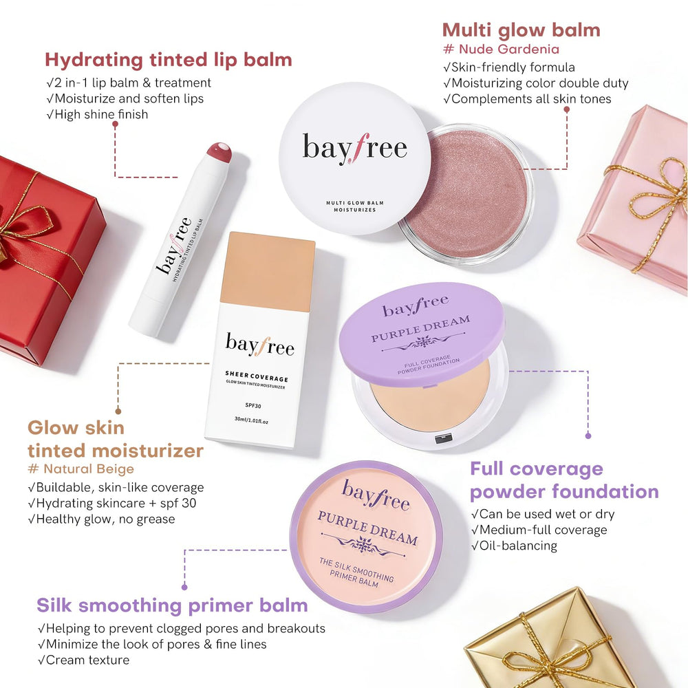 bayfree open kit laid out with each product visible for quick routine