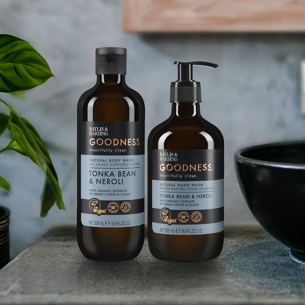Baylis & Harding in shower use illustrating daily refreshment benefit