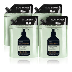Baylis & Harding front packaging showing refill pouch and scent benefits