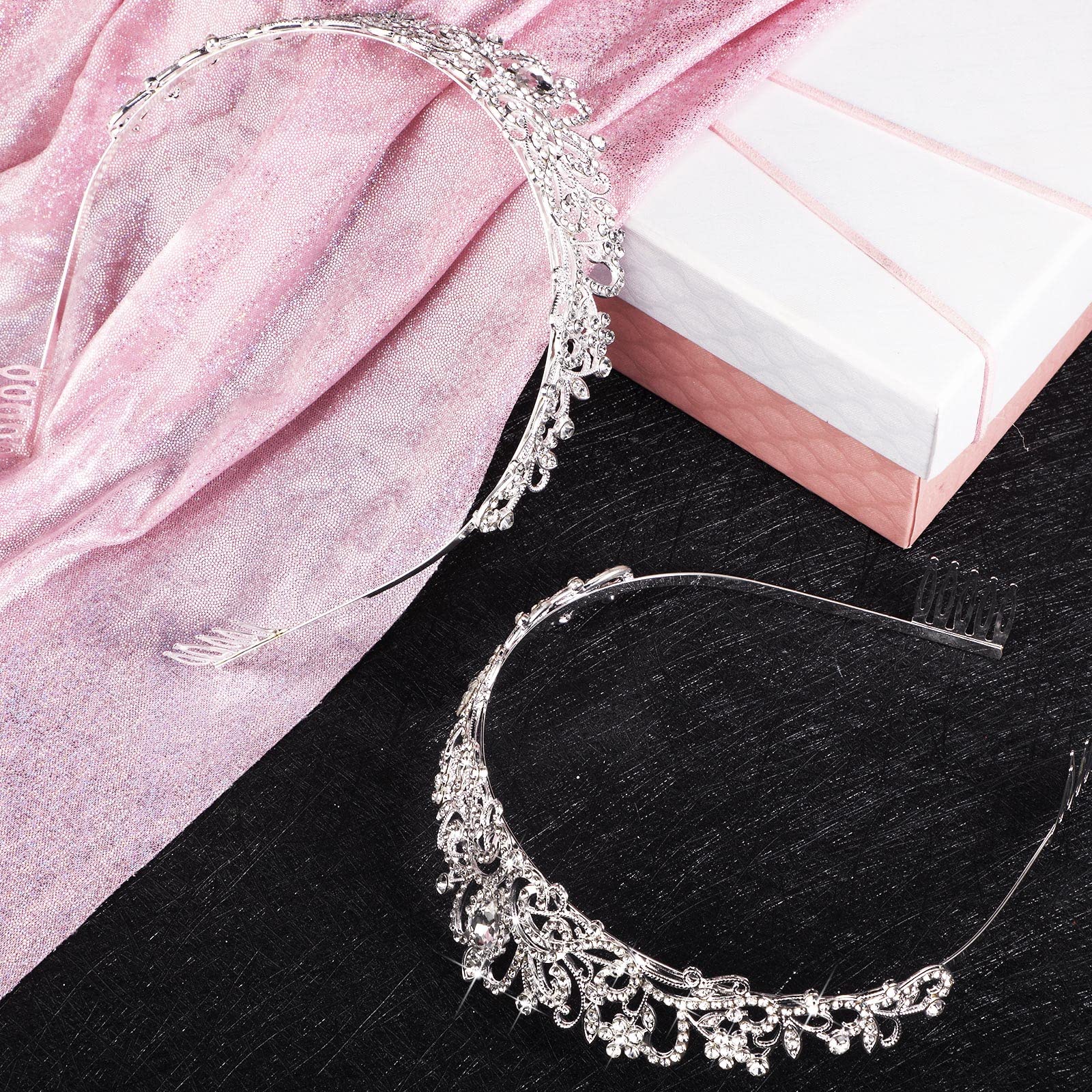 BBTO tiara styled at a wedding reception conveying polished bridal look