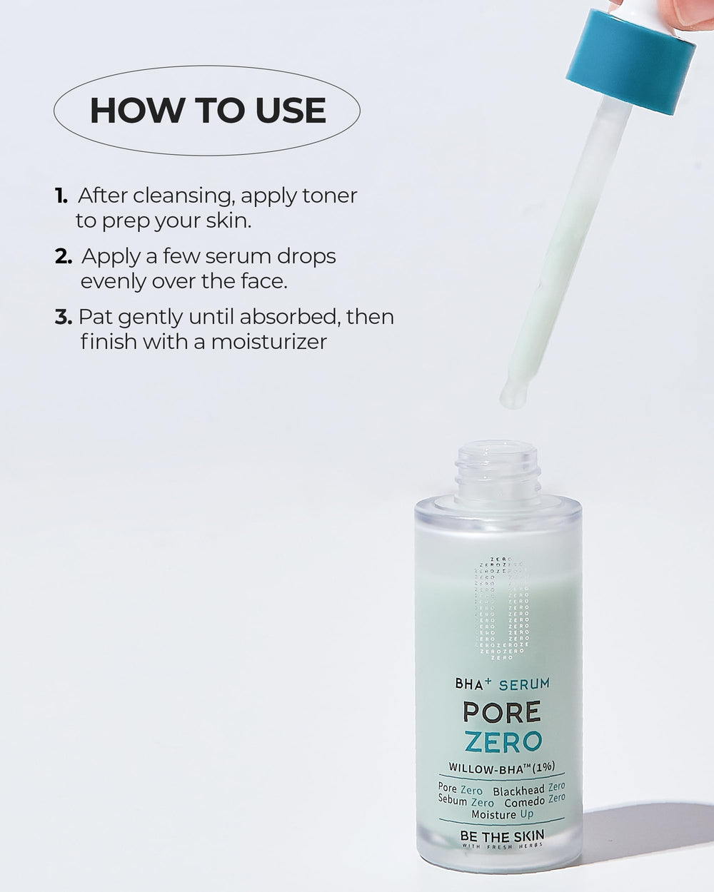 BE THE SKIN bottle next to coin for scale, helps visualize 1.01 fl oz travel-friendly size