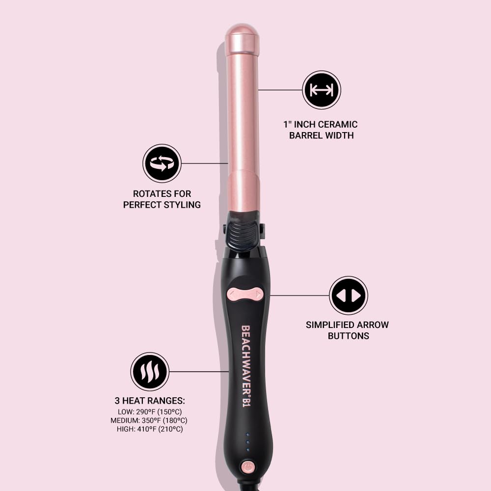 Beachwaver 8-foot swivel cord and plug for tangle-free movement