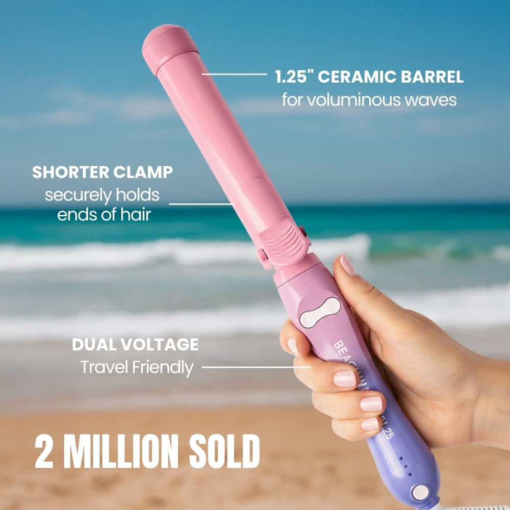 Beachwaver B1.25 8-foot swivel cord and plug detail for tangle-free travel convenience