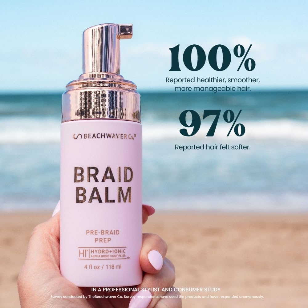 Beachwaver braid balm bottle with scent notes coconut vanilla showing appealing fragrance benefit