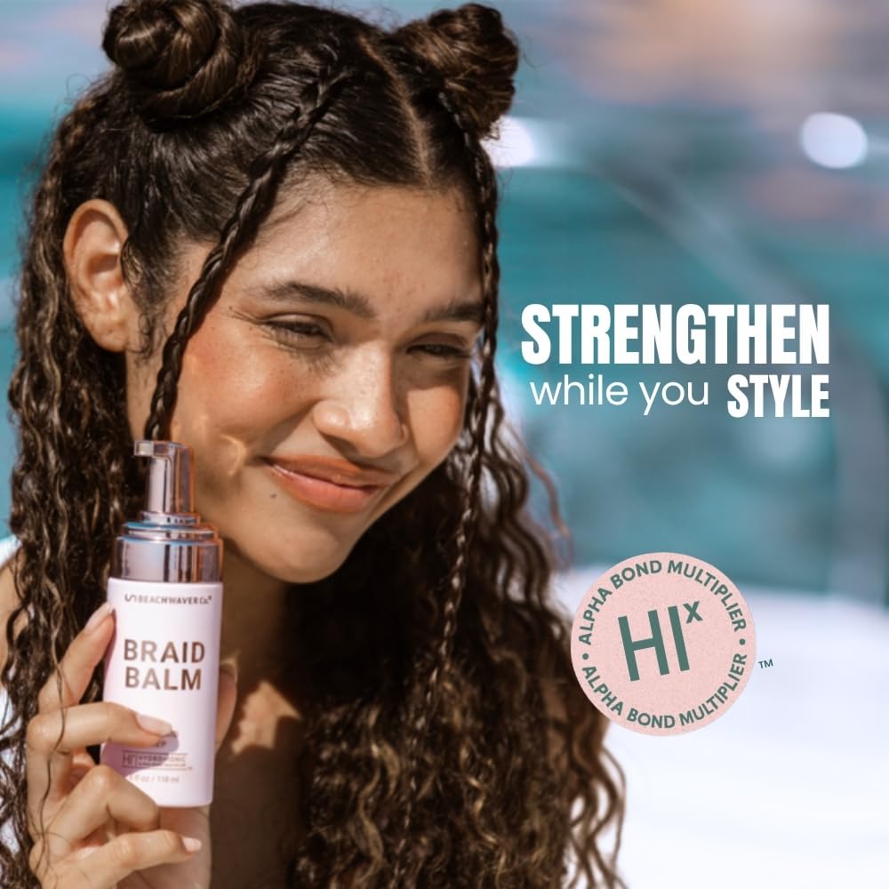 Beachwaver braid balm foam texture closeup demonstrating lightweight spreadability benefit