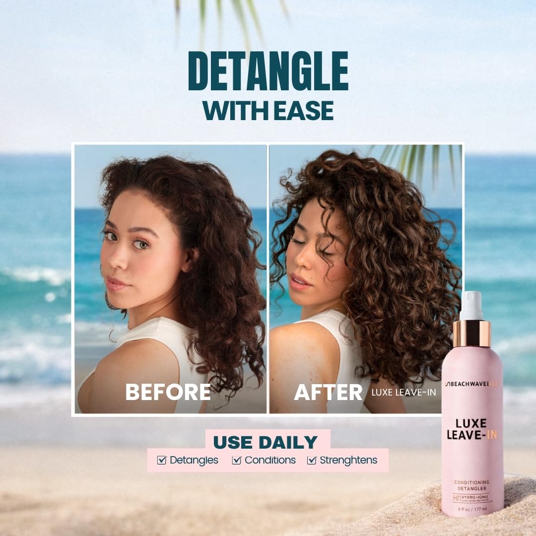 Beachwaver bottle and label highlighting HIx Vegan Bond Multipliers benefit