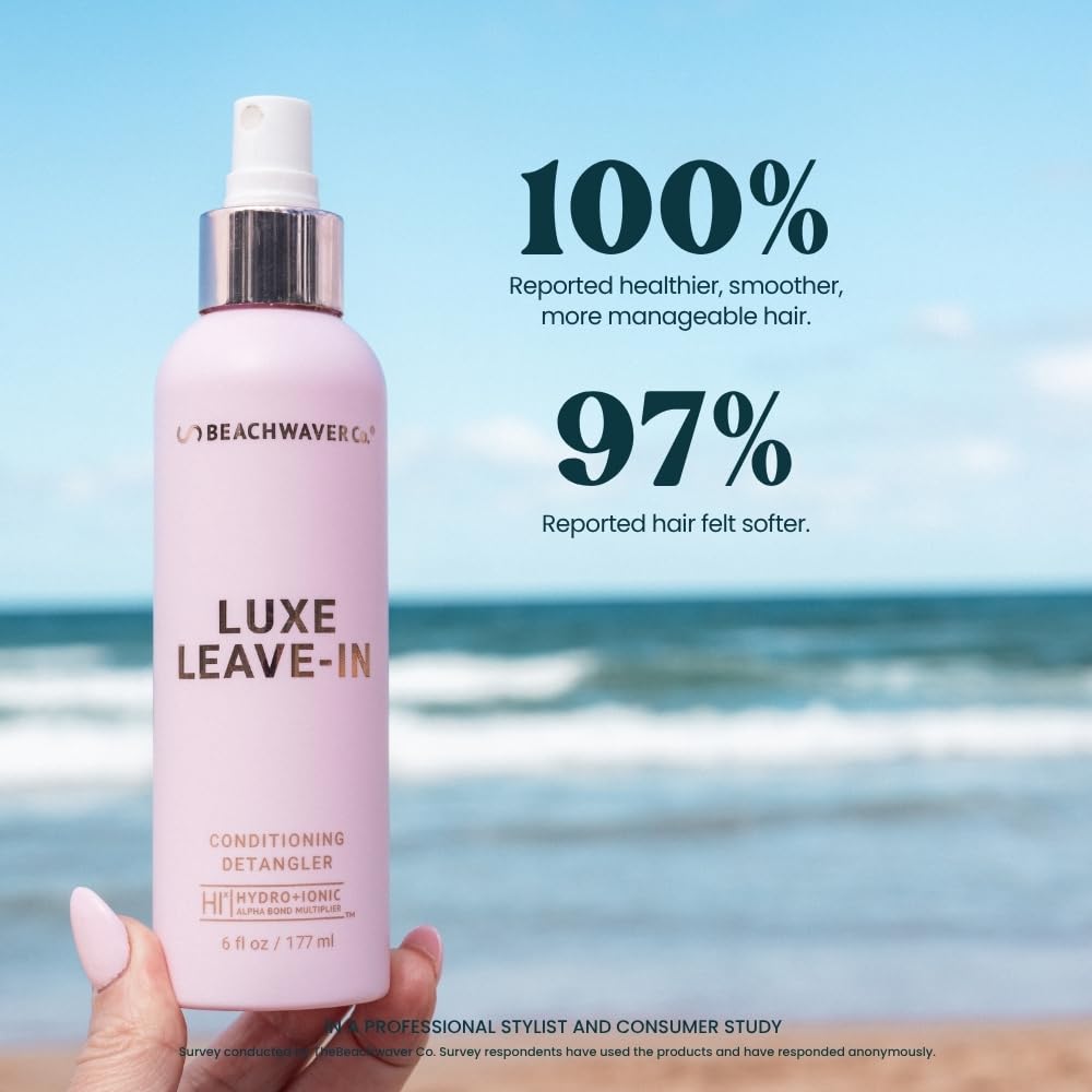 Beachwaver label detail focusing on HIx ingredient callout for strengthening