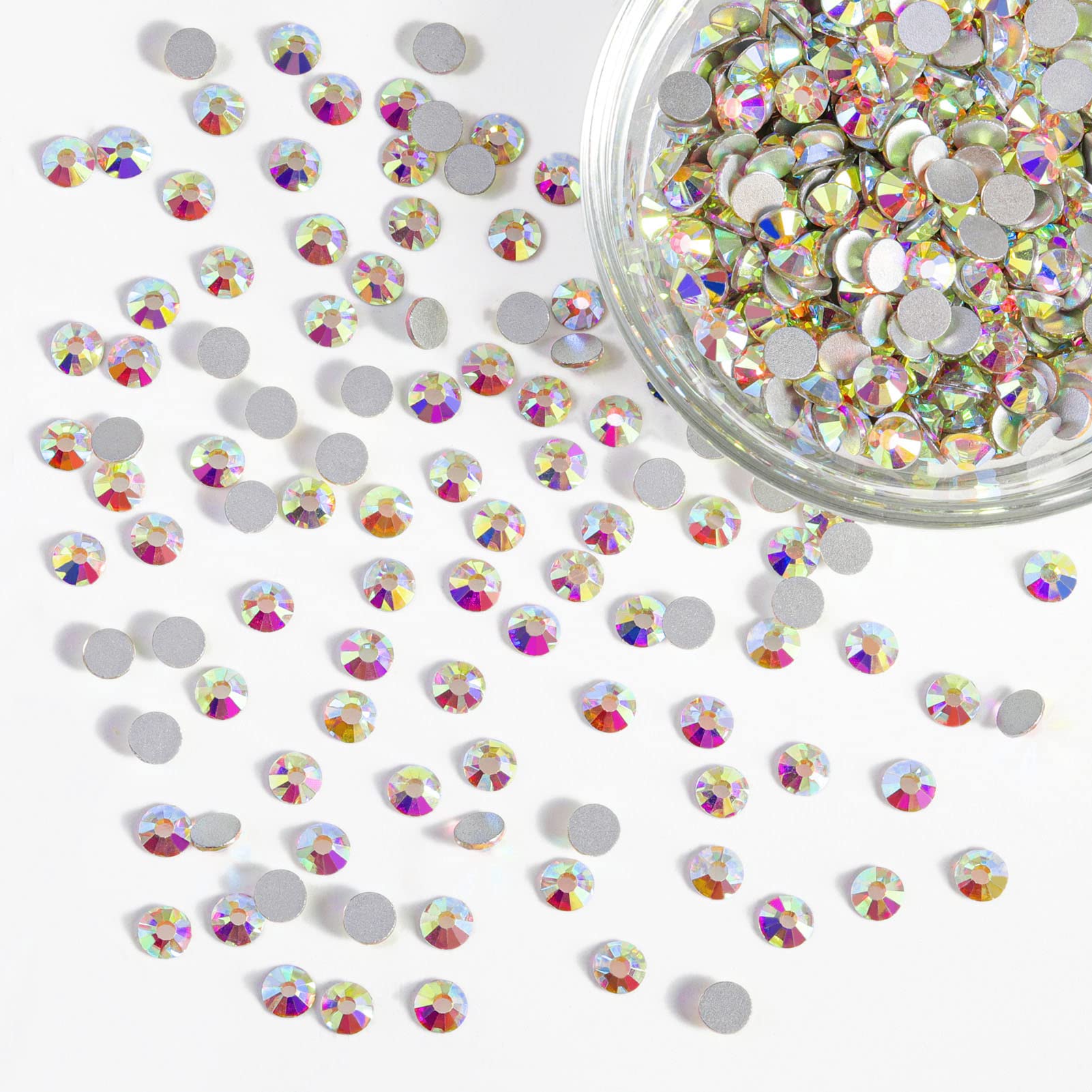 BEADSLAND rhinestones glued on fabric demonstrating secure embellishment