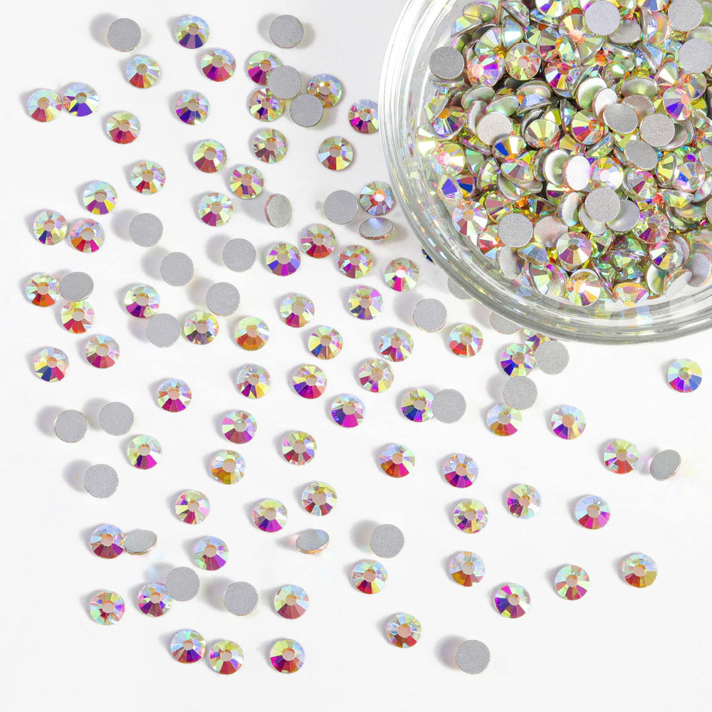 BEADSLAND rhinestones glued on fabric demonstrating secure embellishment
