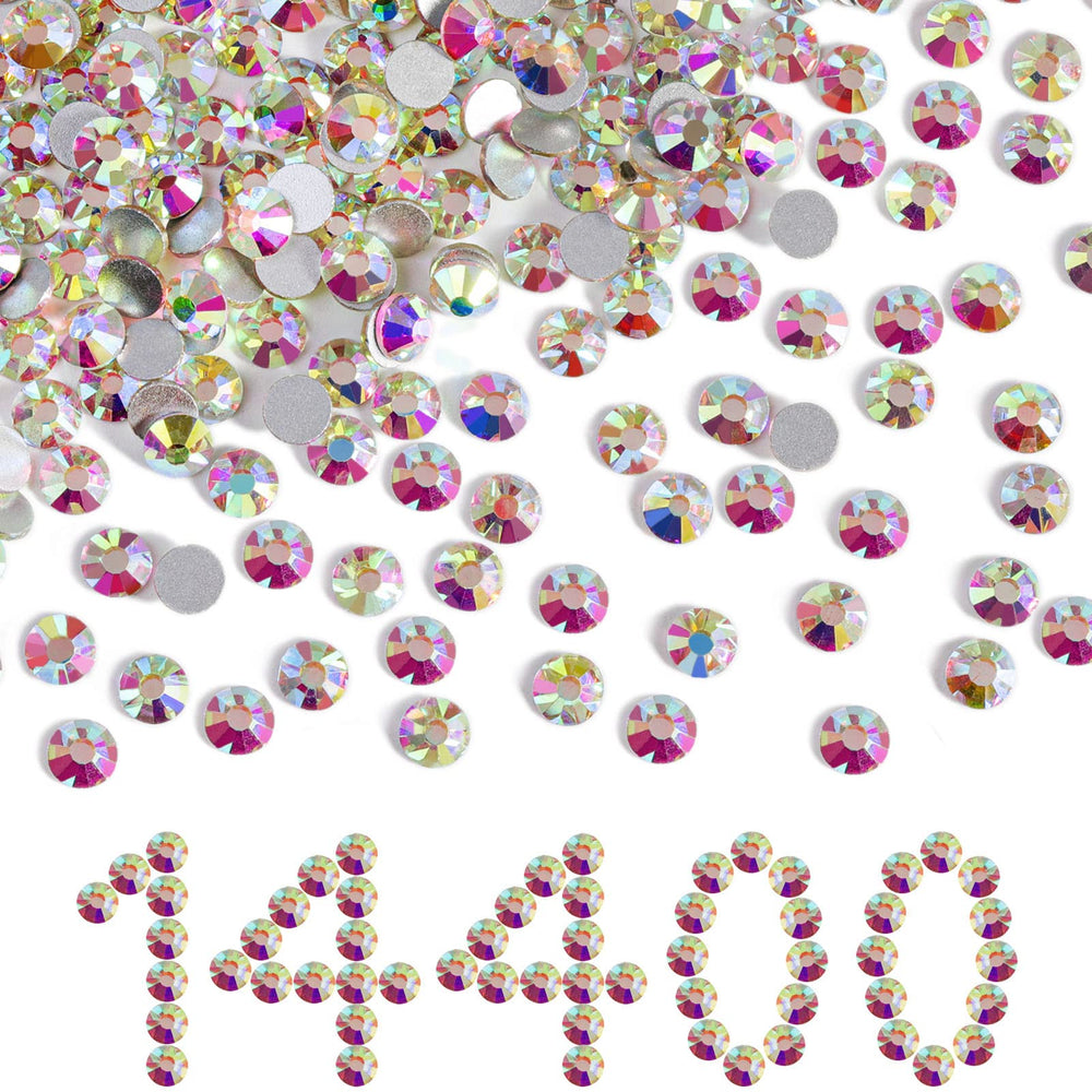 BEADSLAND front packaging showing 14,400 SS20 crystal AB rhinestones and value