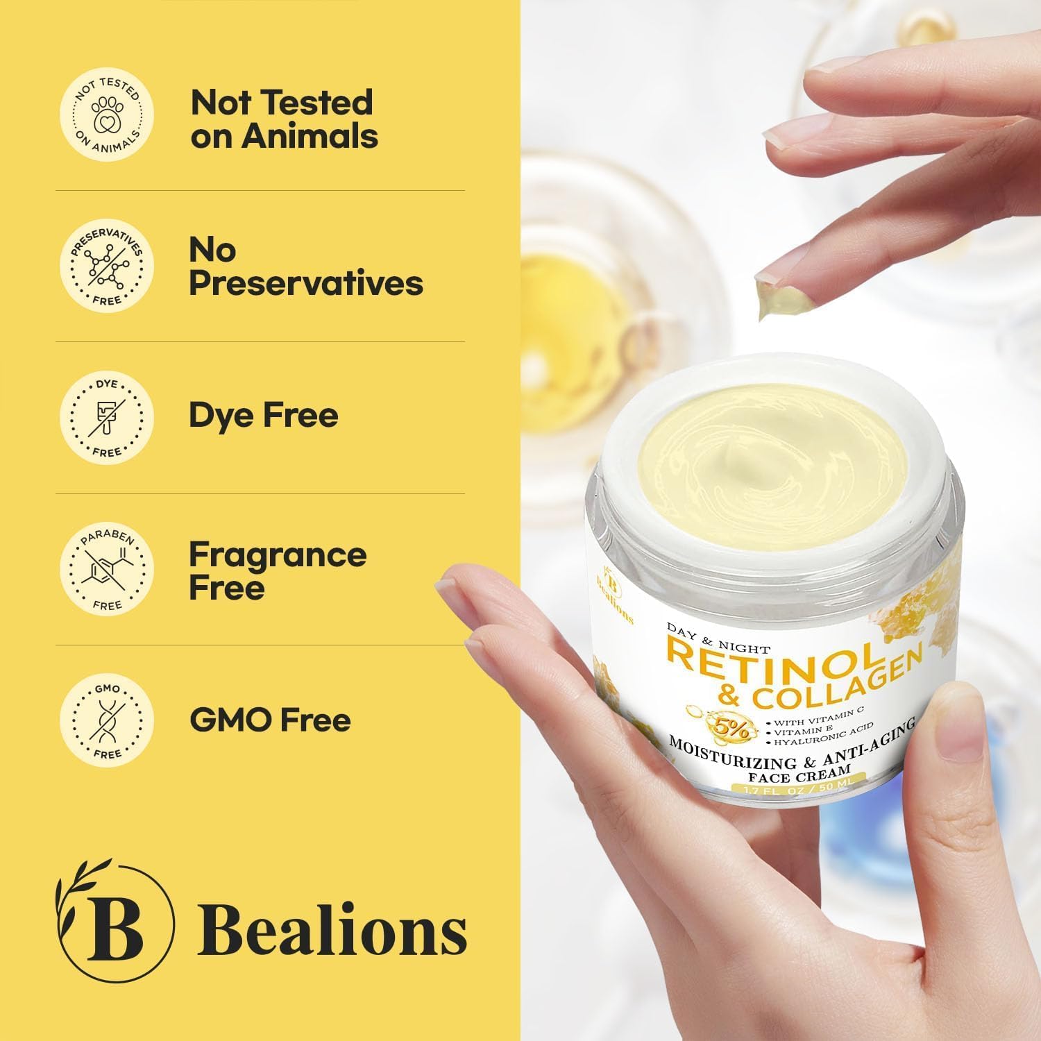 Bealions label close-up revealing ingredient focus for informed choices