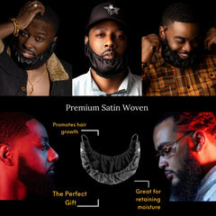 Beard Bonnet close texture of satin fabric preserving oils benefit