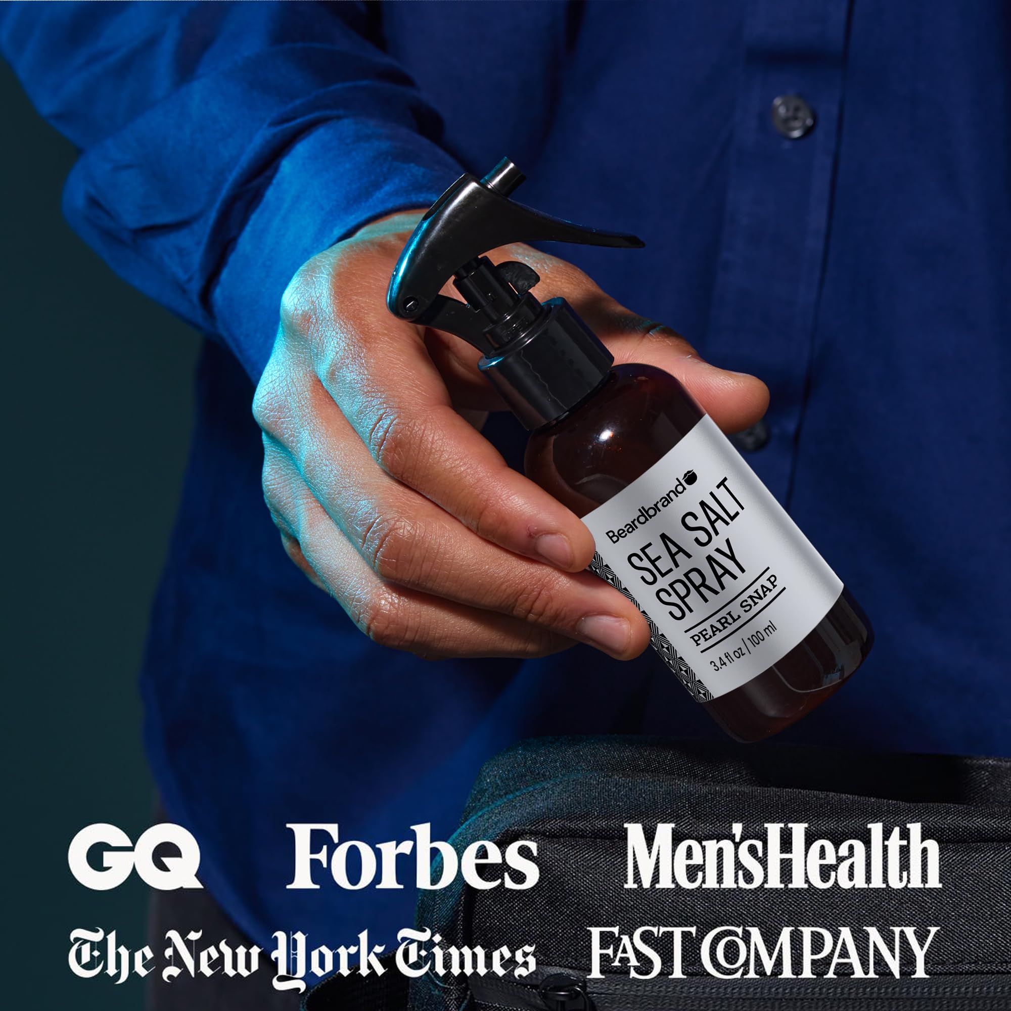 Beardbrand results on hair showing beachy waves and matte finish