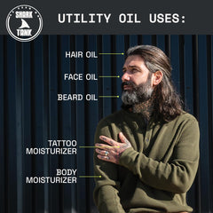 Beardbrand dropper with jojoba oil texture highlighting fast absorption benefit