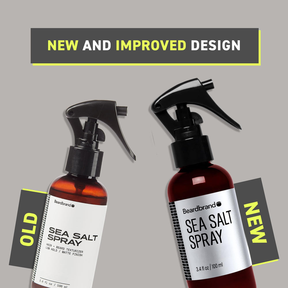 Beardbrand bottle in hand showing size and 3.4 oz travel-friendly benefit