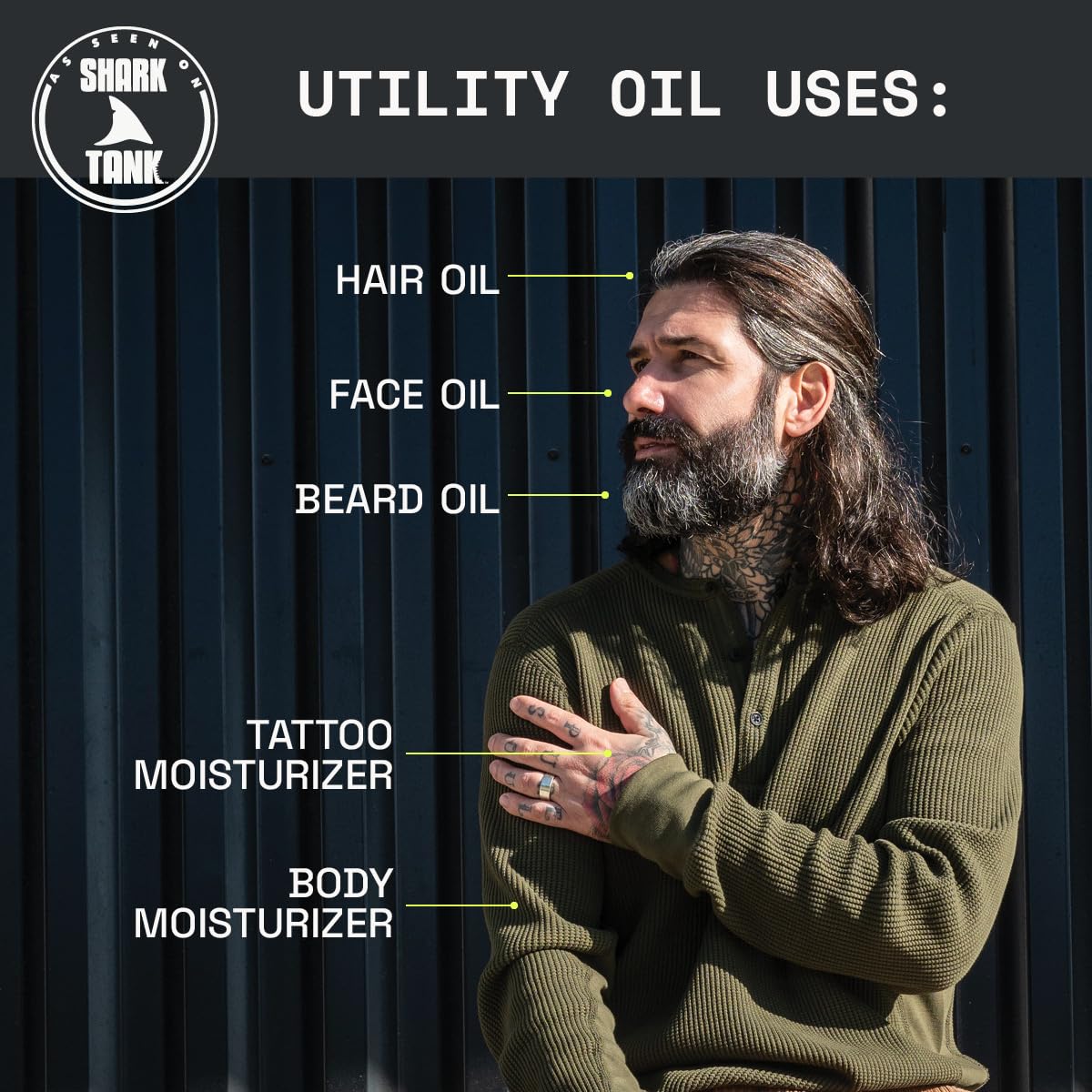 Beardbrand dropper dispensing oil onto palm for precise application and control