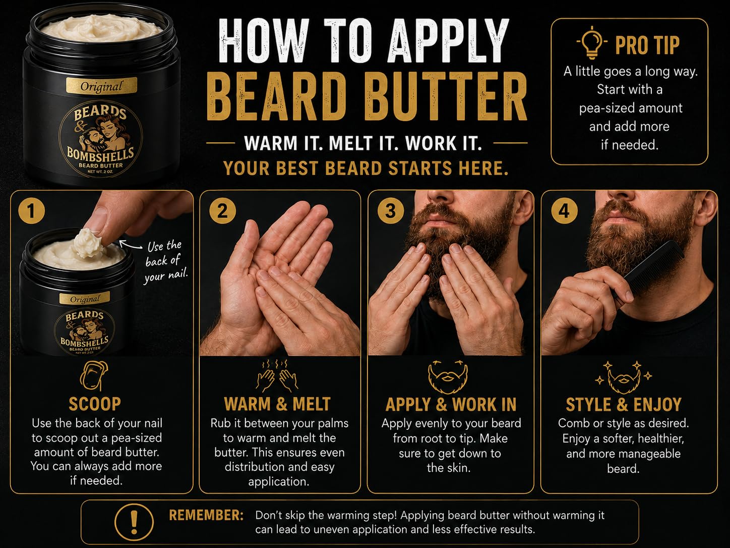 Beards & Bombshells on bathroom counter with grooming tools for routine benefit