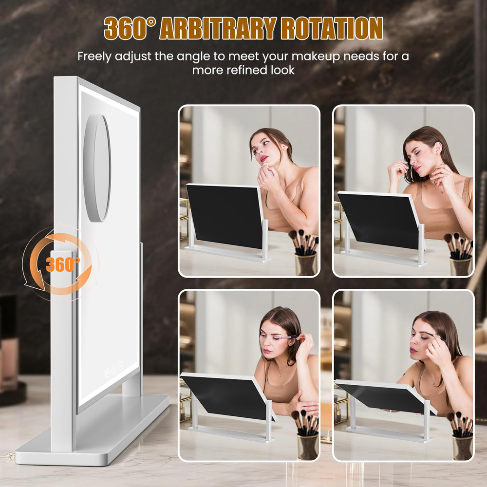 Bearolve mirror tilted to show 360-degree rotation for adjustable viewing angles benefit