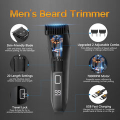 Beatslm beard trimmer zoom wheel close-up for precise length control benefit