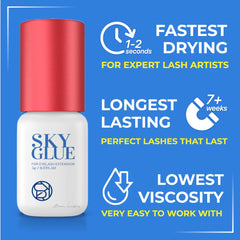 BEAU LASHES 5ml bottle next to ruler for size and scale clarity