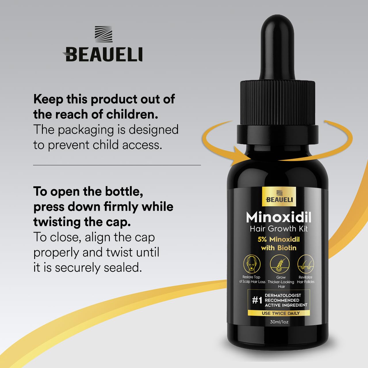 beaueli scale size comparison with hand showing travel-friendly bottle benefit