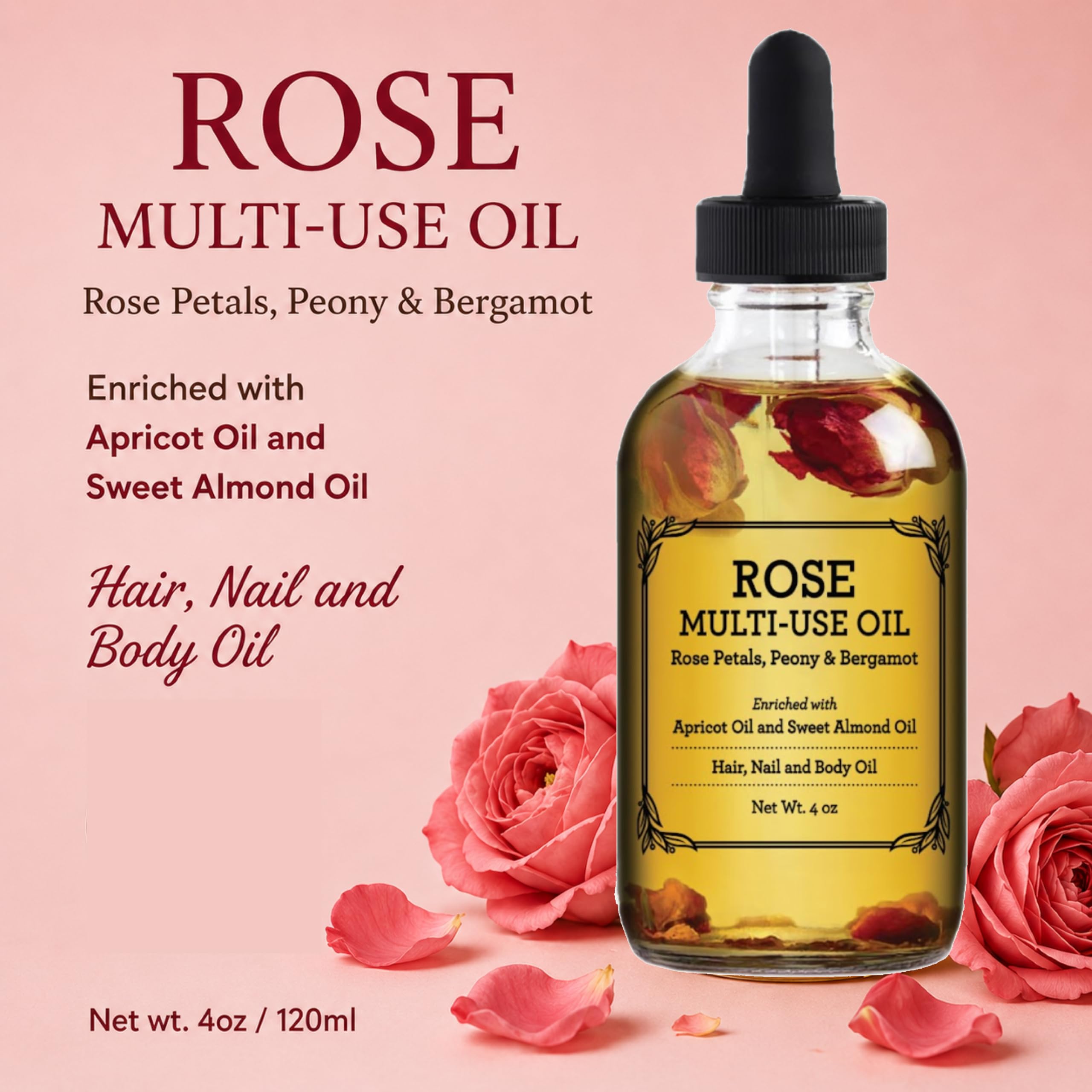 BEAUTE DE PROVENCE applying oil to hair ends to reduce frizz and add shine