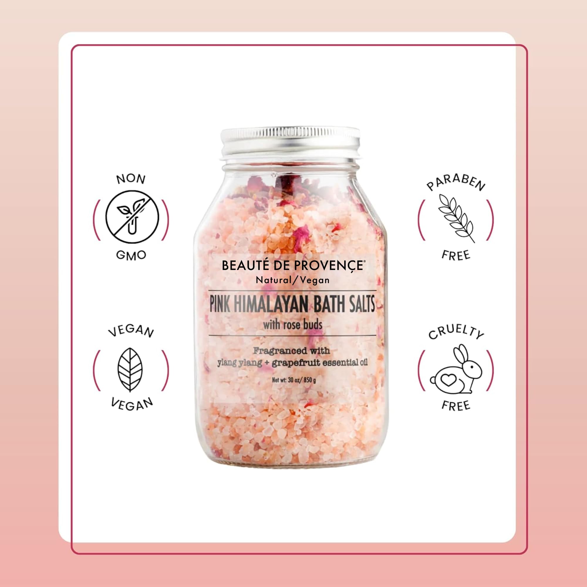 BEAUTE DE PROVENCE jar with wooden spoon showing portion size and use