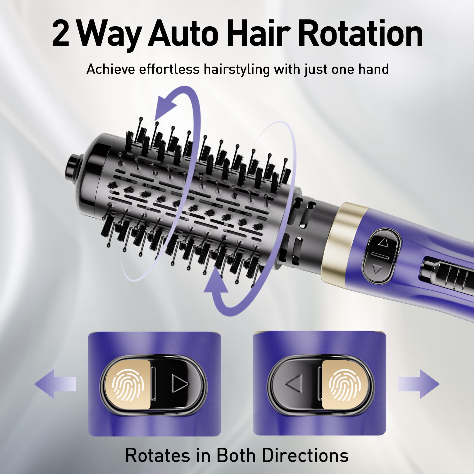 Beautimeter brush in use on long hair creating volume and faster drying benefit