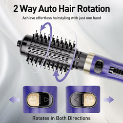 Beautimeter brush in use on long hair creating volume and faster drying benefit