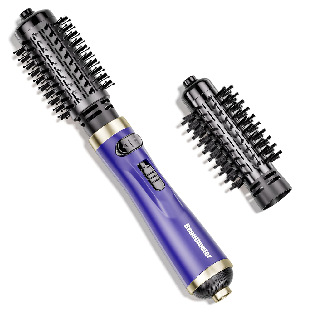 Beautimeter front view purple showing whole 3-in-1 hot air brush and styling design for convenience