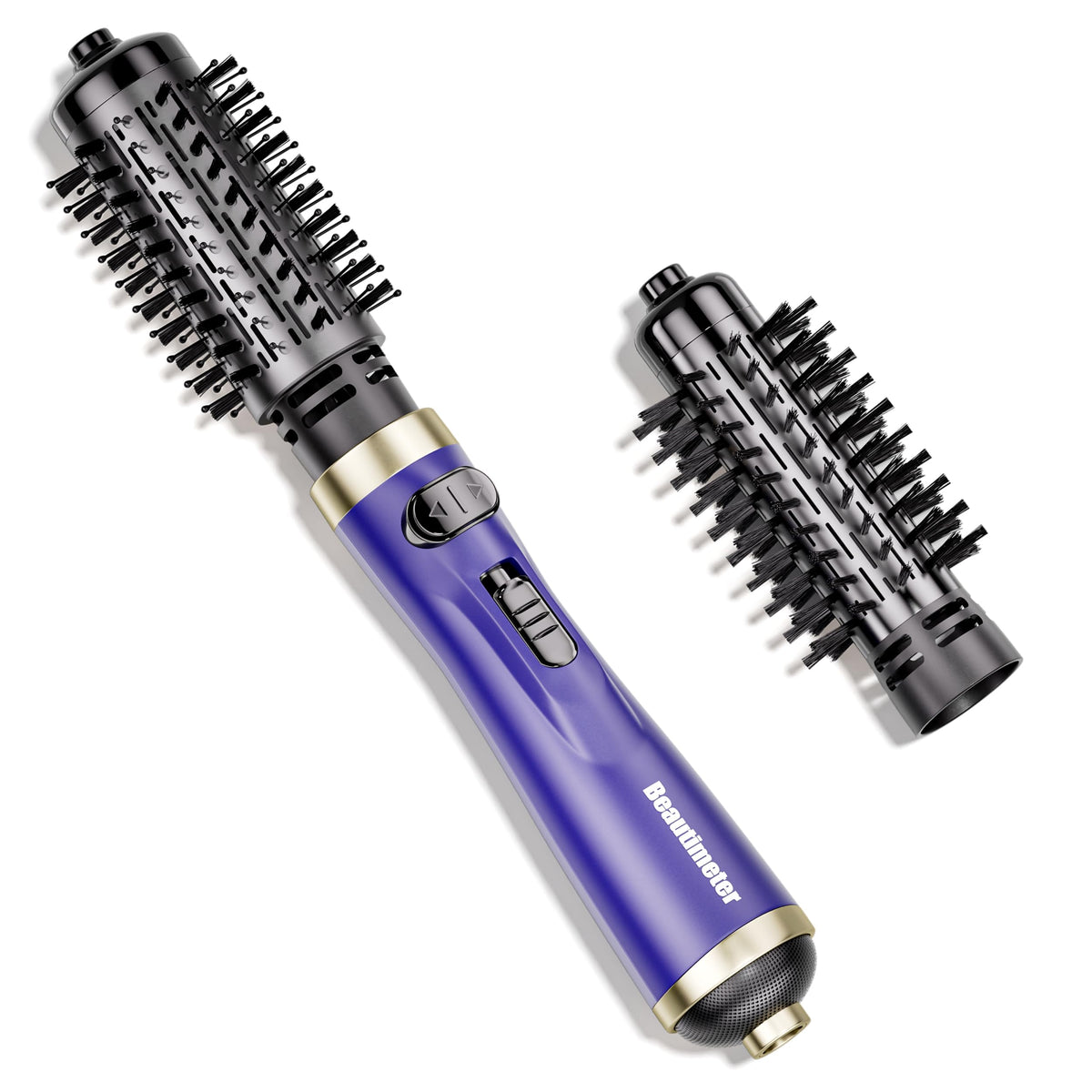 Beautimeter front view purple showing whole 3-in-1 hot air brush and styling design for convenience