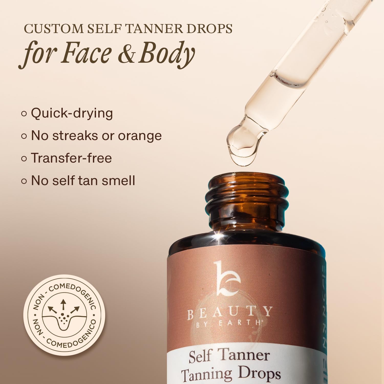 Beauty by Earth drops blended into a moisturizer for customizable glow