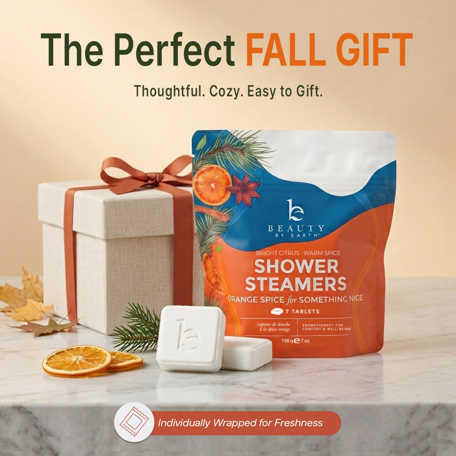 Beauty by Earth steamer releasing steam in shower, instant aromatherapy benefit