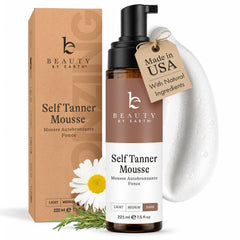 Beauty by Earth front packaging showing mousse bottle and branding for easy identification