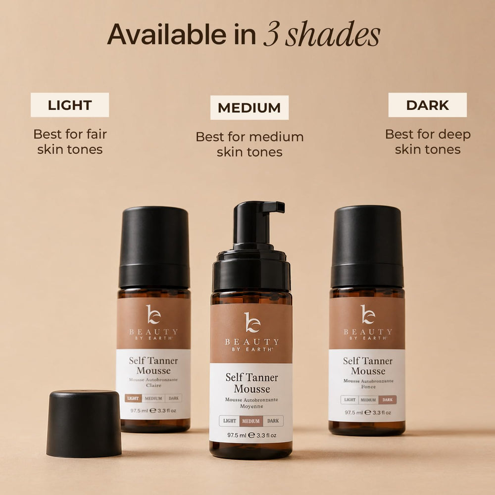 Beauty by Earth product flatlay highlighting clean packaging and contents