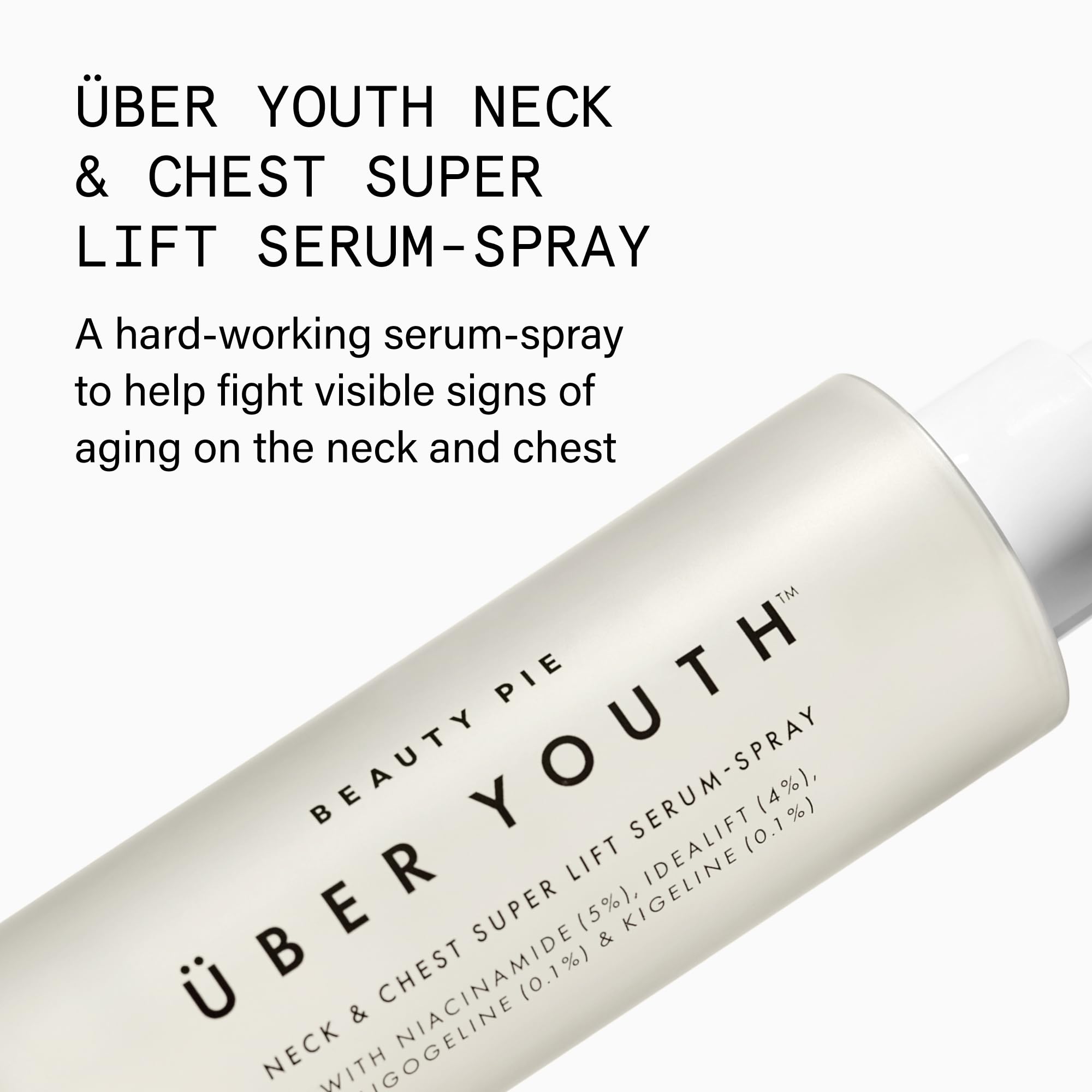 Beauty Pie being applied to neck and chest illustrating targeted firming benefit