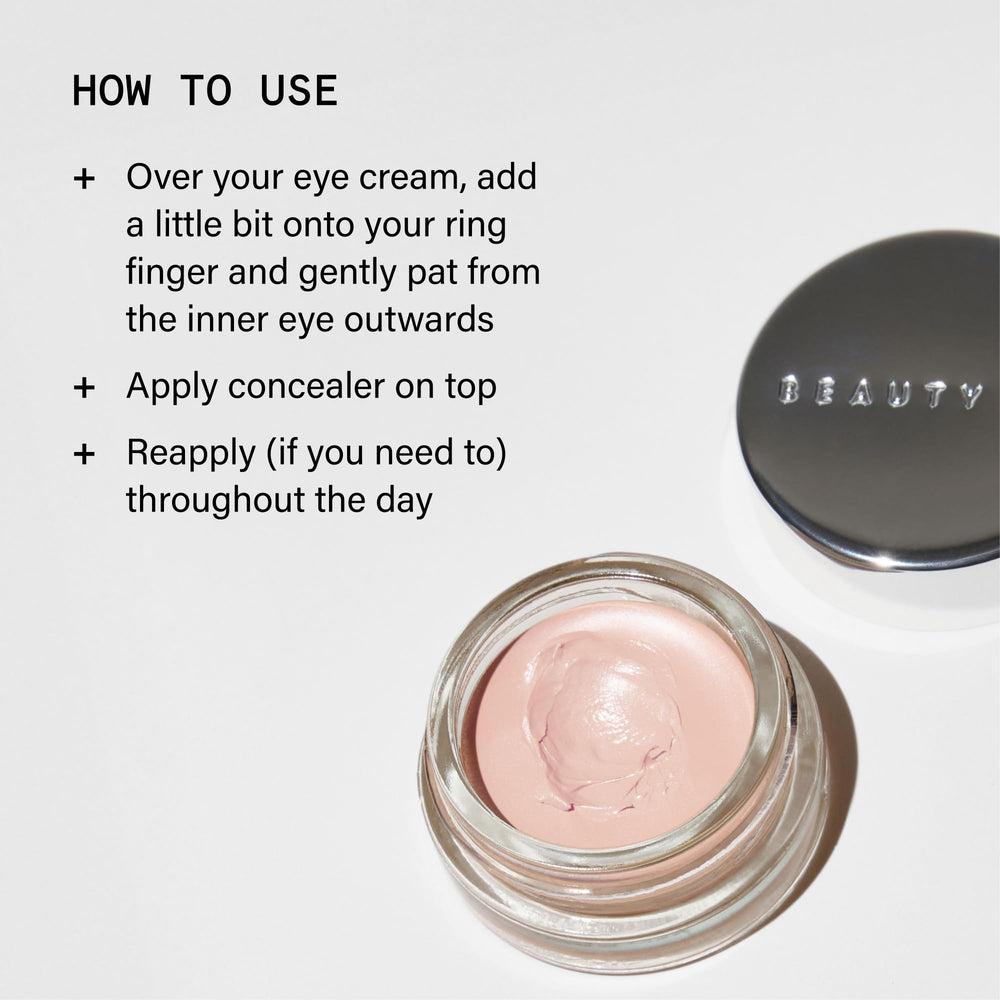 Beauty Pie under-eye brightener layered with concealer showing buildable coverage benefit