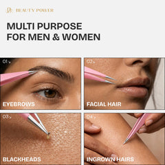 Beauty Power needle-point close-up showing zero-gap precision for clean extractions