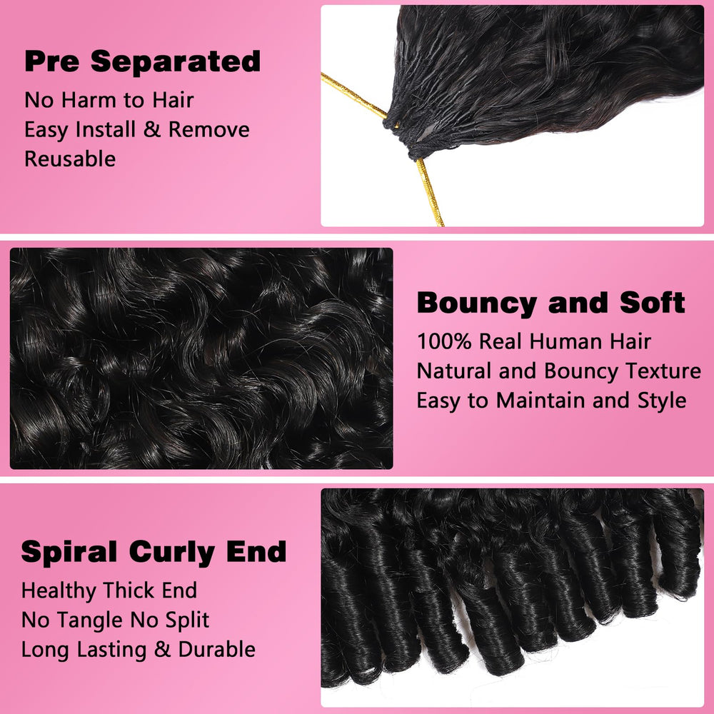 Beauty Queen close-up of spiral 3C4A curl texture for natural bounce