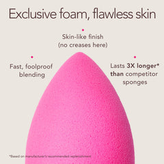 beautyblender applying concealer under eye for precise, natural finish benefit