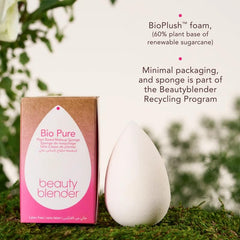 beautyblender close-up of BioPlush foam texture highlighting soft bounce benefit