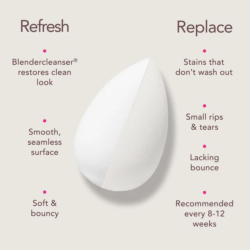beautyblender sustainable carton packaging emphasizing recyclable, plastic-free benefit