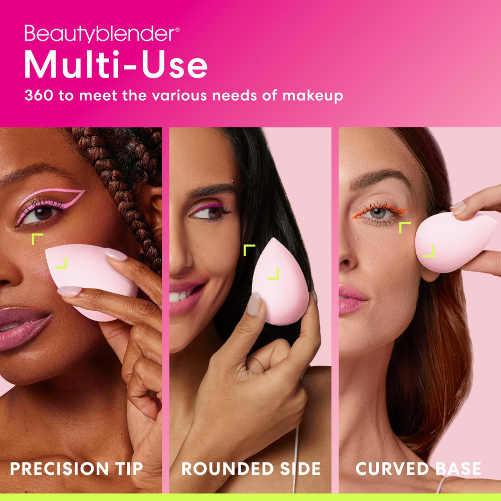 beautyblender in hand comparing size for easy portability