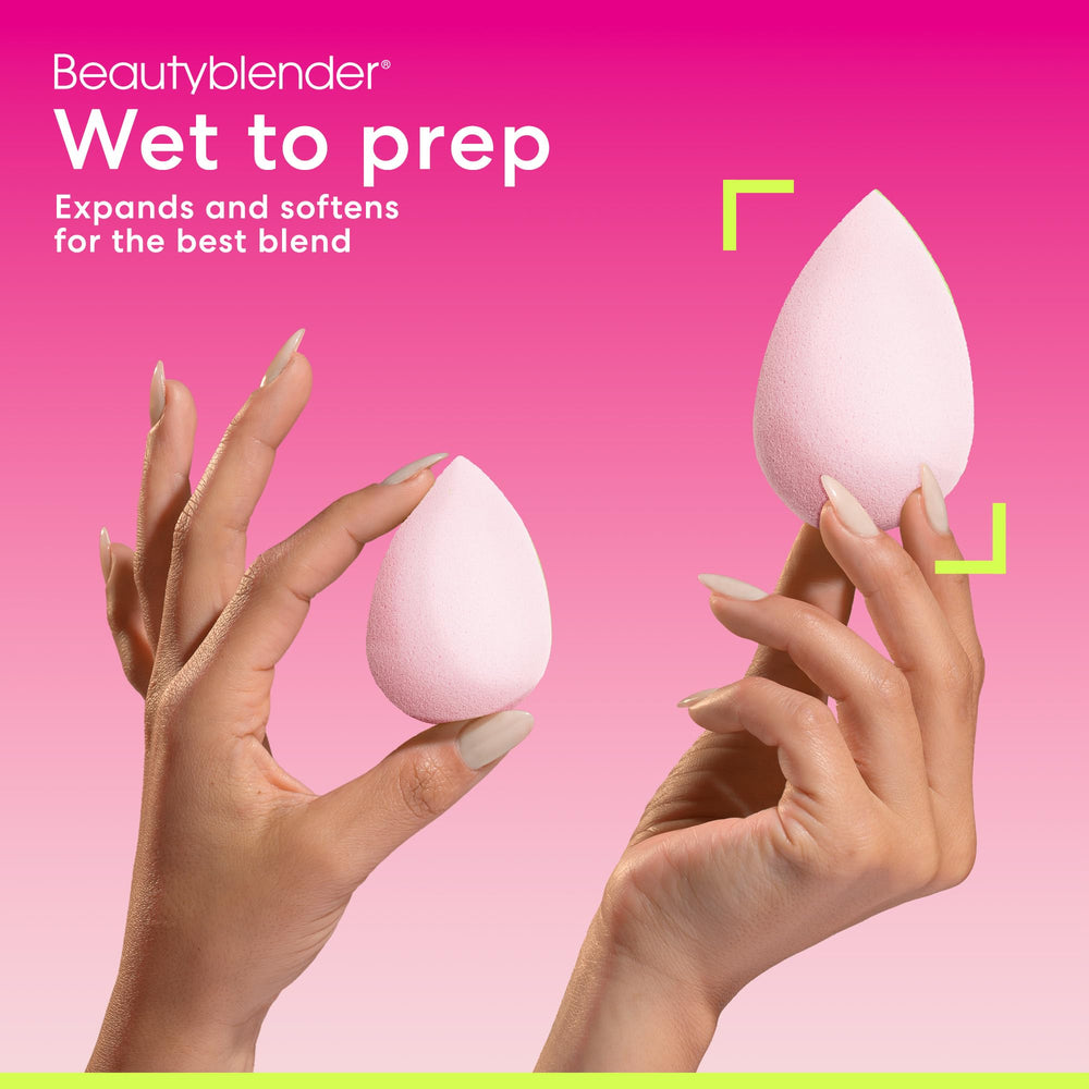 beautyblender wet expanded vs dry demonstrating buildable coverage