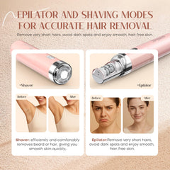 BEAUZMO built-in LED light illuminating facial hair for more precise removal and visibility
