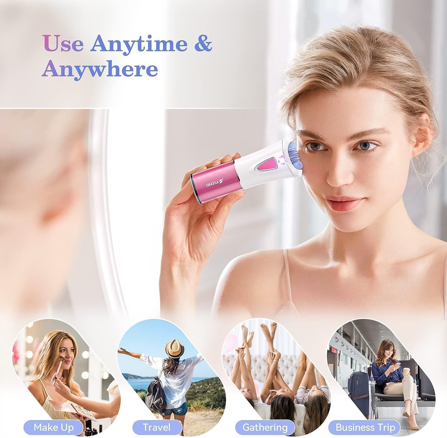 BEAUZMO used on cheek and chin showing effective small-area grooming