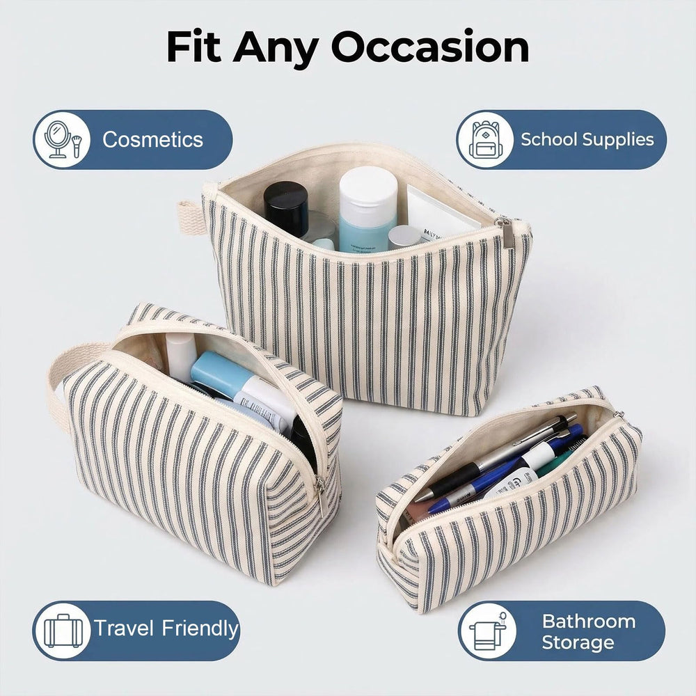 Beayuva medium pouch open to show wipe-clean lining and quick cleanup benefit